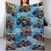 Livraison gratuite✈️Couverture personnalisée avec nom de motif de voiture de camion